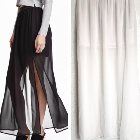 Divided Dresses & Skirts - DIVIDED Long Sheer Double-Slit Skirt